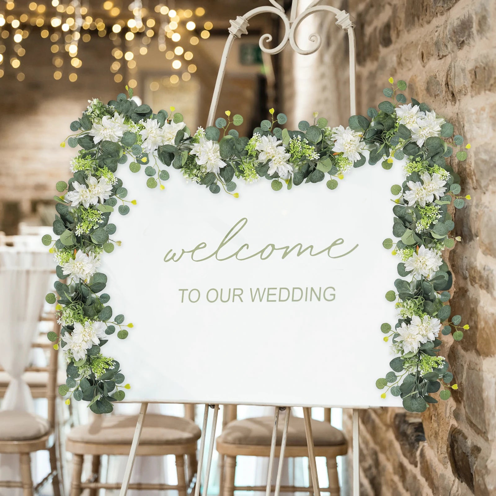 Guirlande de Feuilles d’Eucalyptus à Fleurs Unique