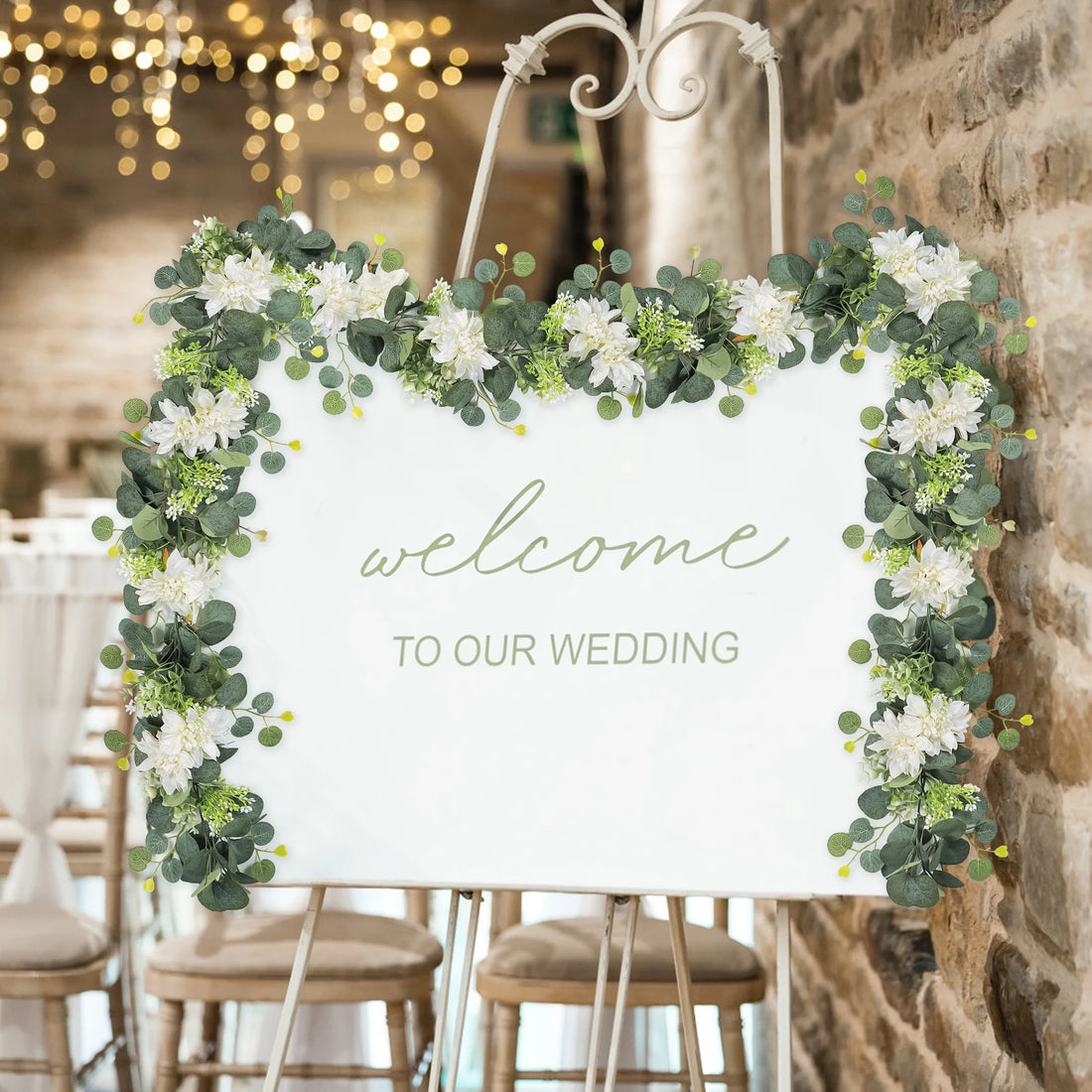 Guirlande de Feuilles d’Eucalyptus à Fleurs Unique