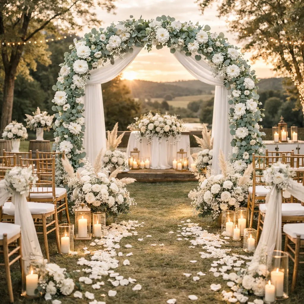 Guirlande de Feuilles d’Eucalyptus à Roses