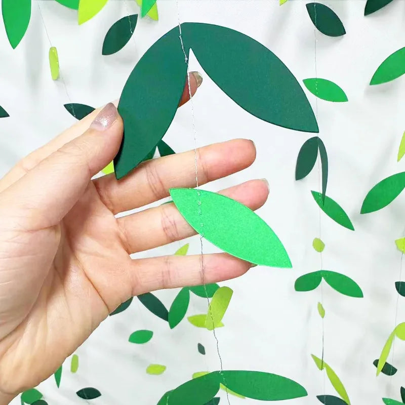 Guirlande de Feuilles en Papier Vert