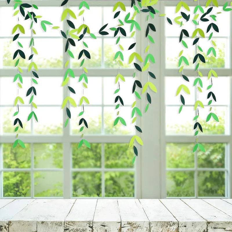 Guirlande de Feuilles en Papier tropical