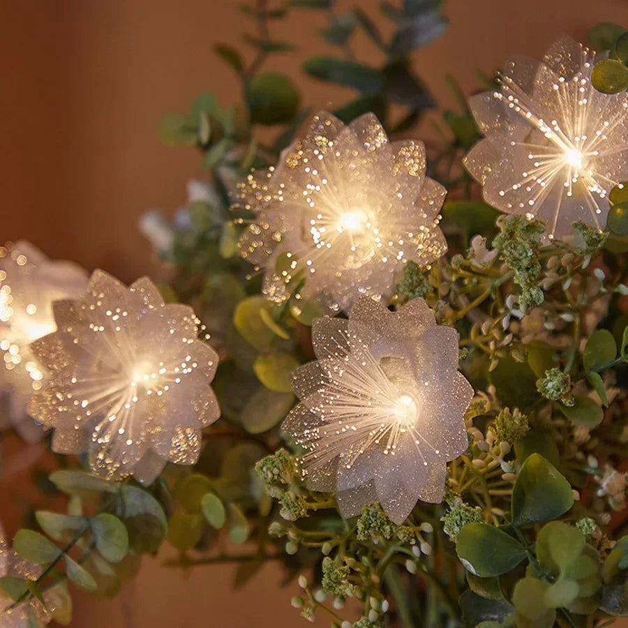 Guirlande de Fleurs Blanches Lumineuse Unique