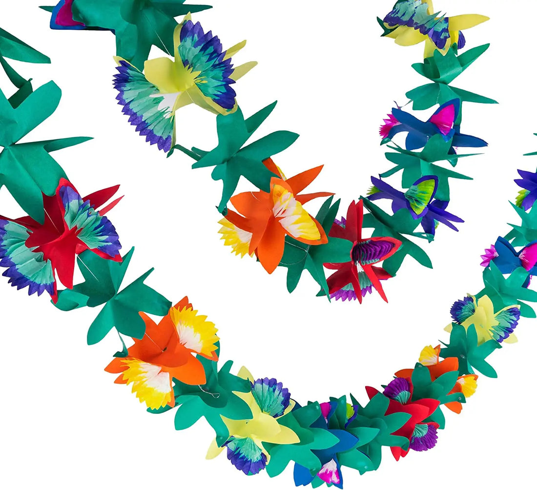 Guirlande de Fleurs Colorées en Papier Minimaliste
