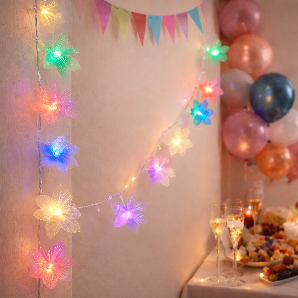 Guirlande de Fleurs Lumineuse Multicolore