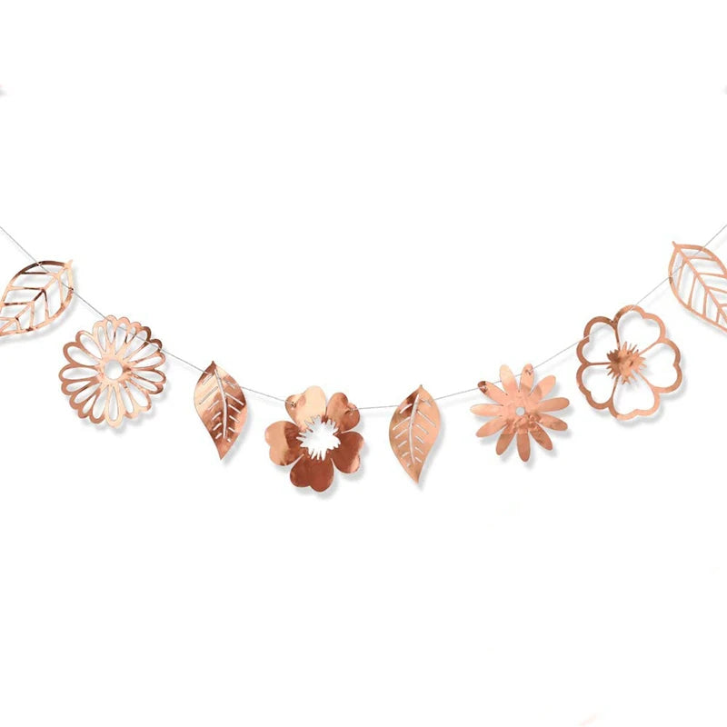 Guirlande de Fleurs Rose Gold Design