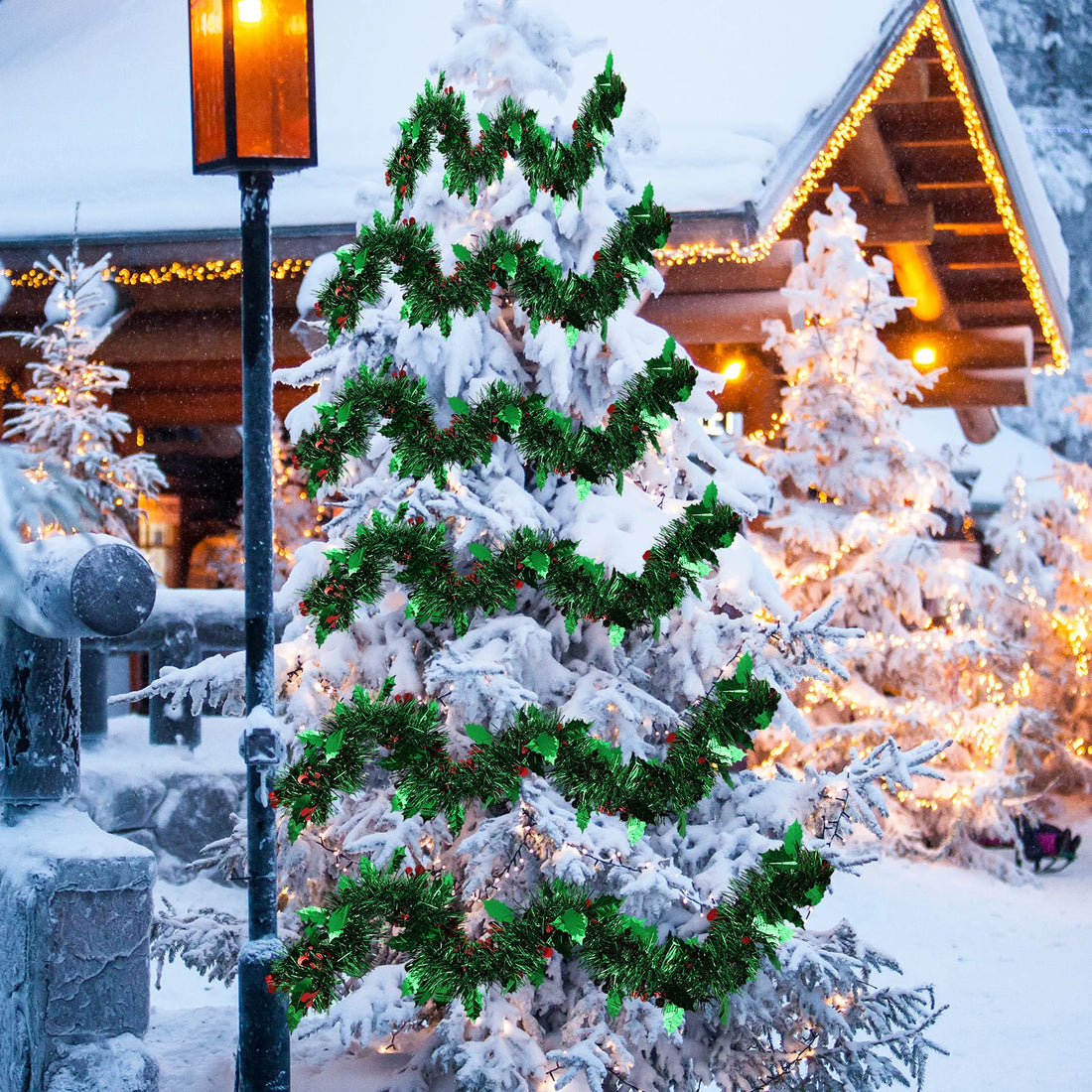 Guirlande de Noël Houx Verte