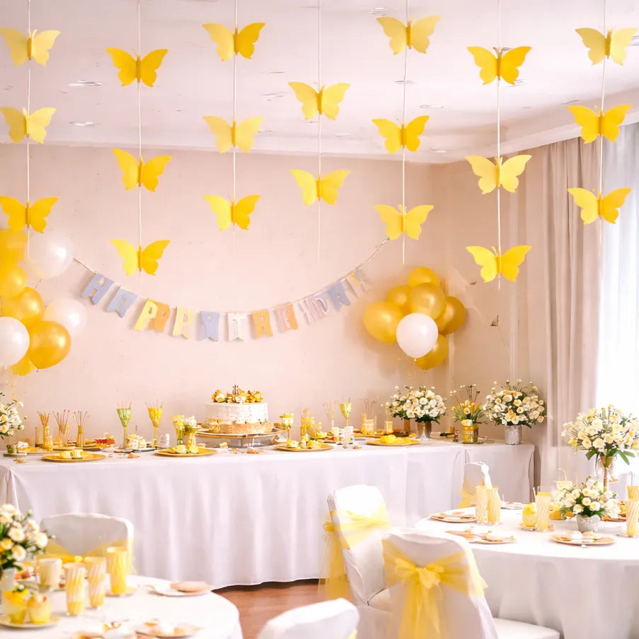 Guirlande de Papillons Jaunes Original
