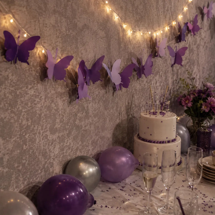 Guirlande de Papillons Violets