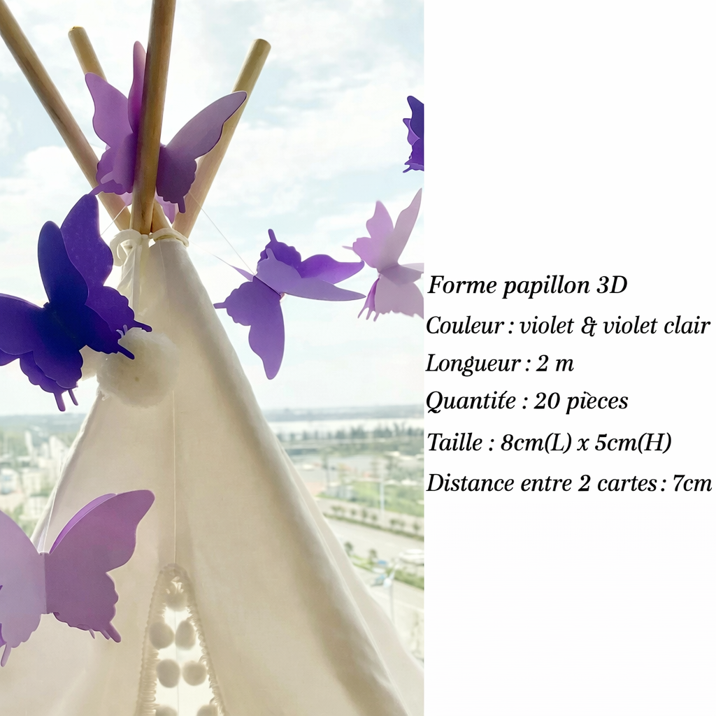 Guirlande de Papillons Violets Informations