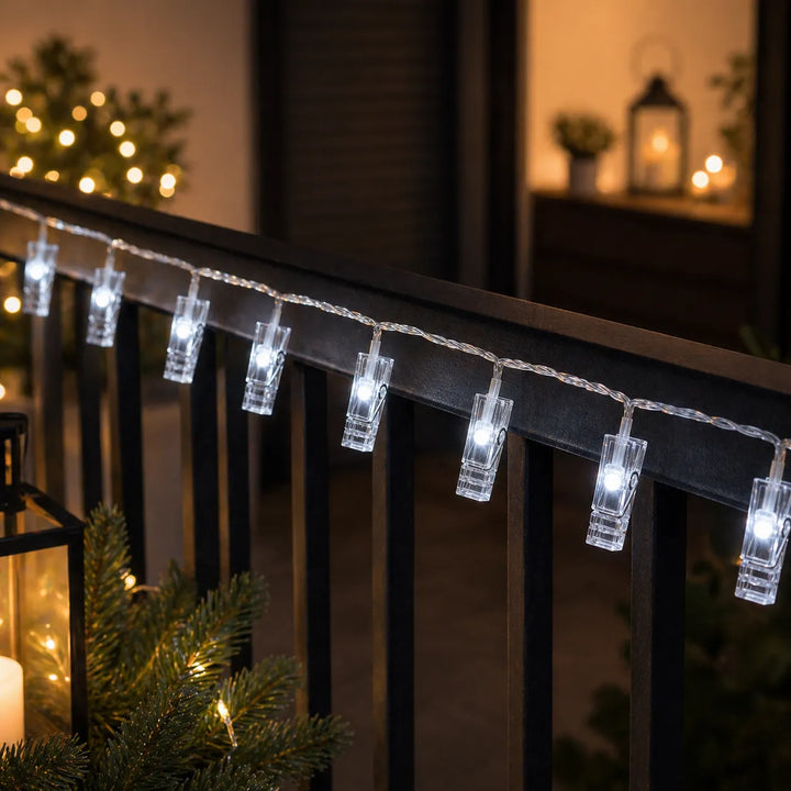Guirlande de Pinces Clip Lumineux Minimaliste