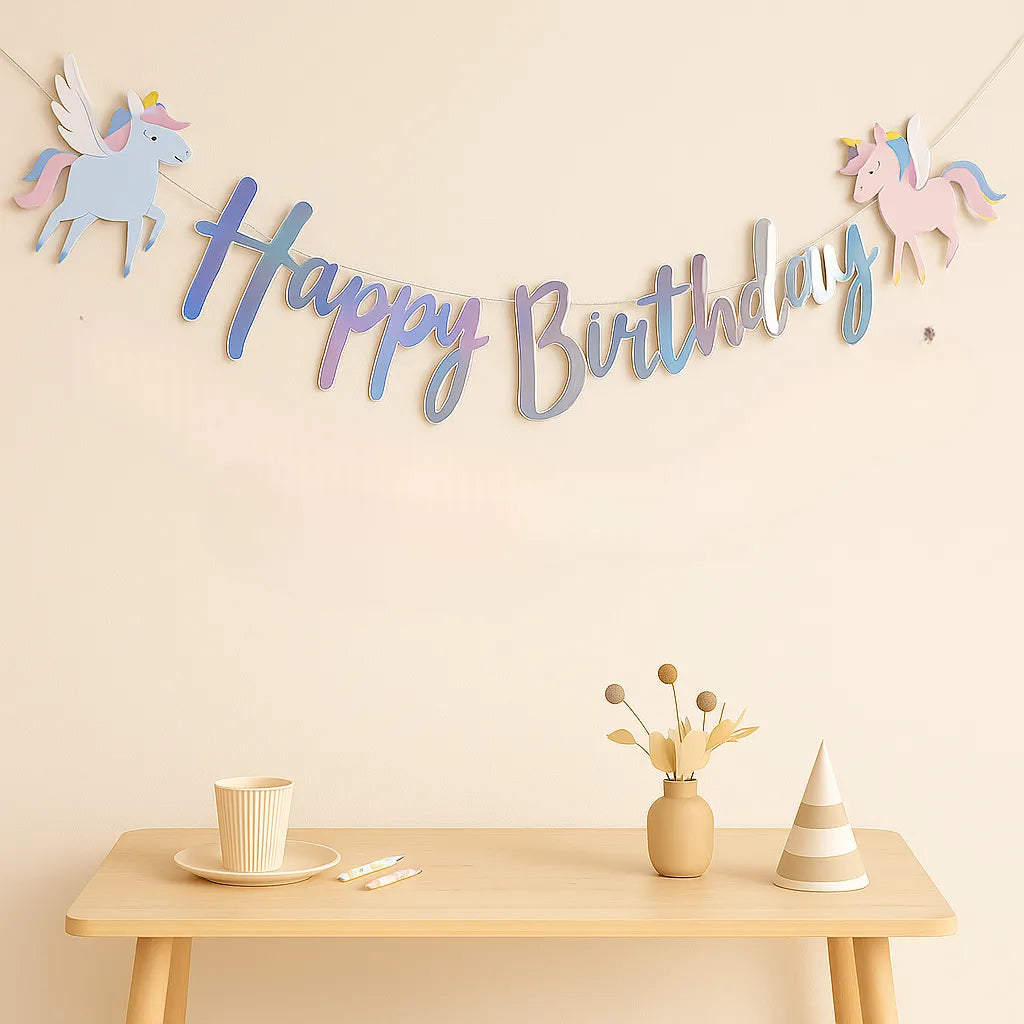 Guirlandes Anniversaire Licorne Design