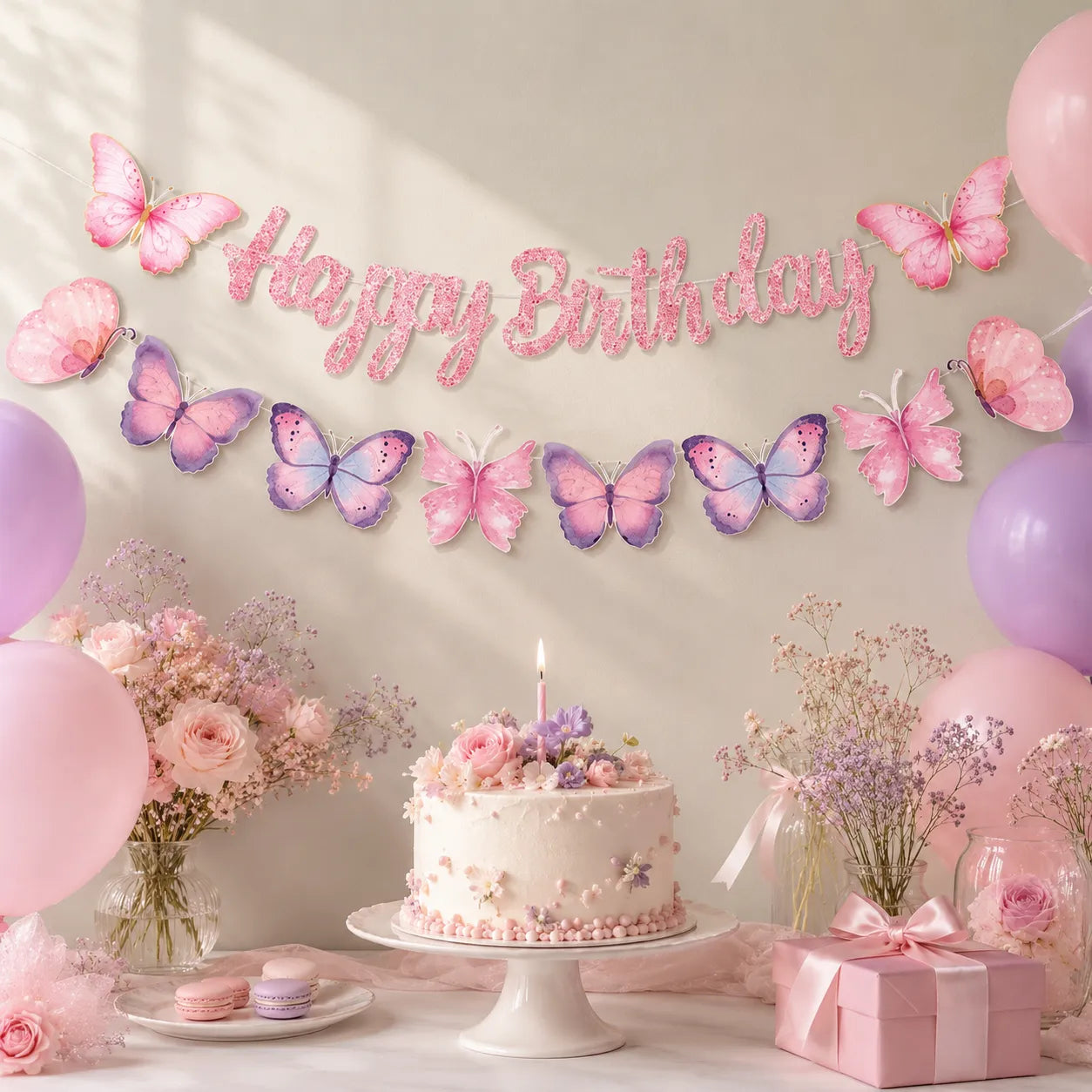 Guirlandes Anniversaire Papillons
