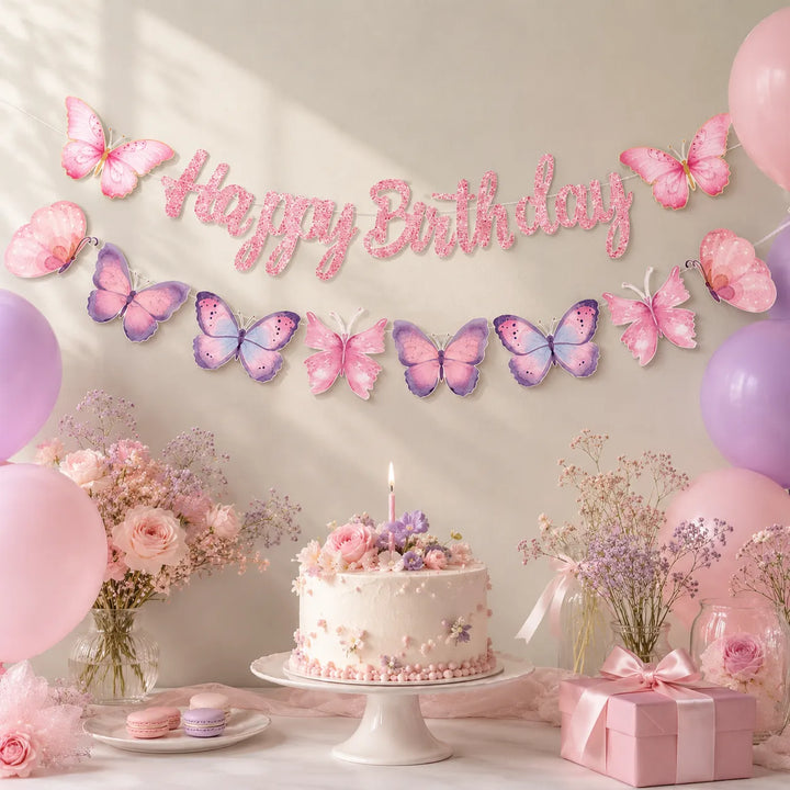 Guirlandes Anniversaire Papillons