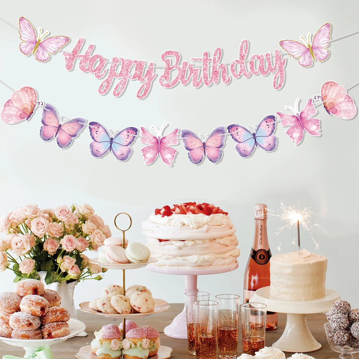 Guirlandes Anniversaire Papillons Originales