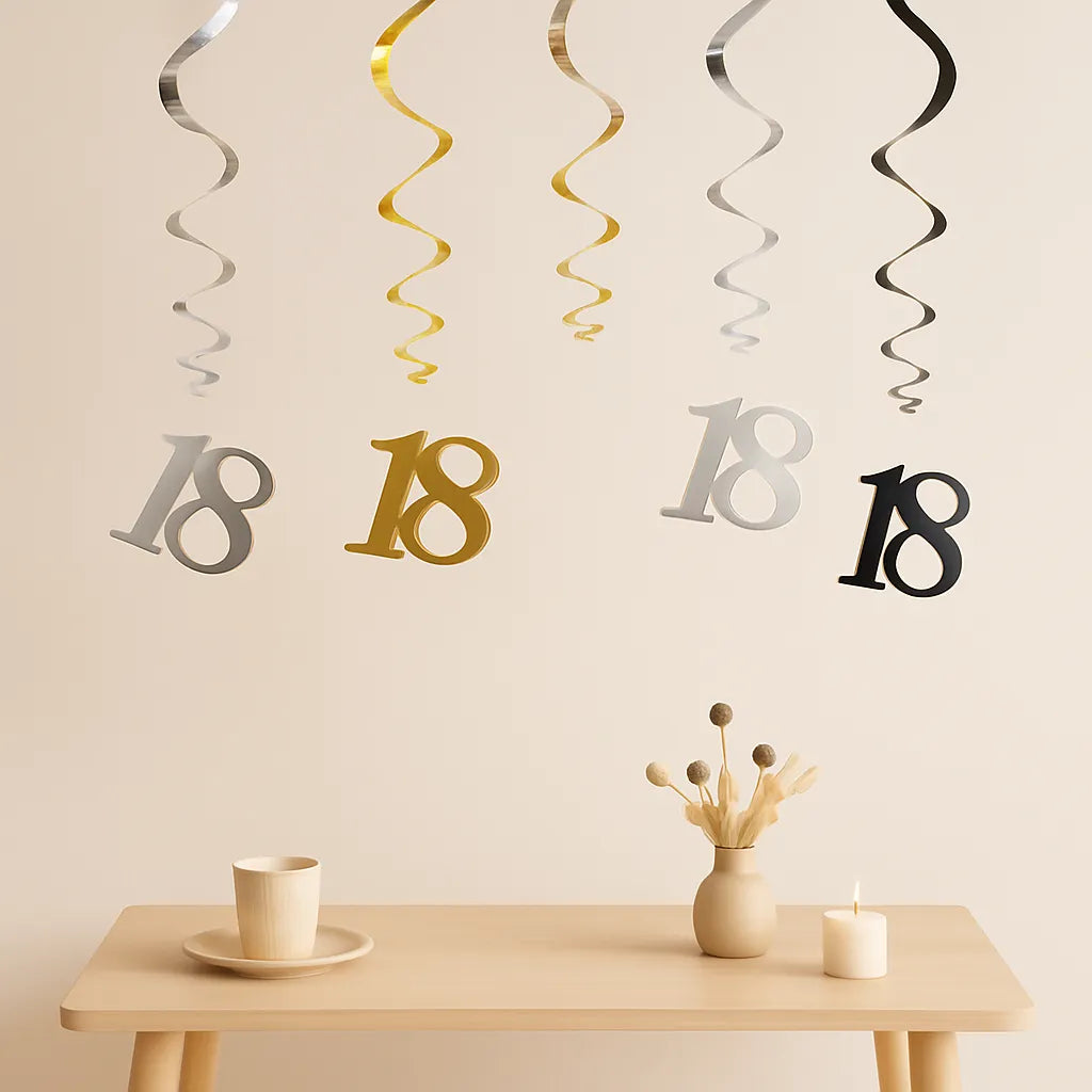 Guirlandes Anniversaire Suspendues 18 Ans Design