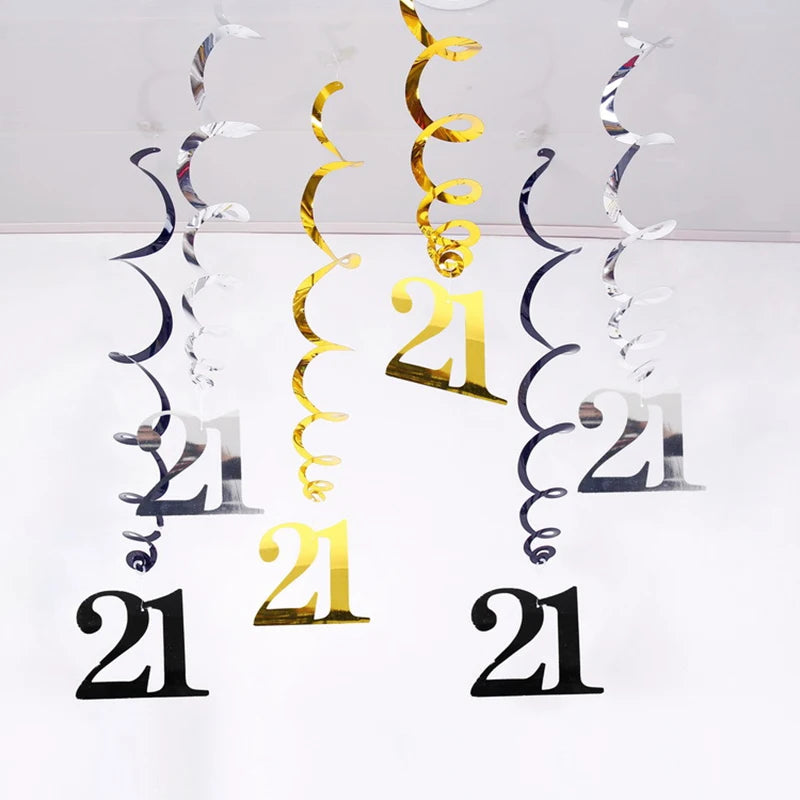 Guirlandes Anniversaire Suspendues 21 Ans Pratiques