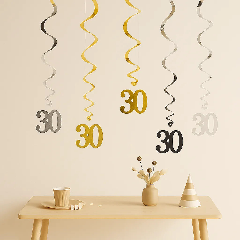 Guirlandes Anniversaire Suspendues 30 Ans Design