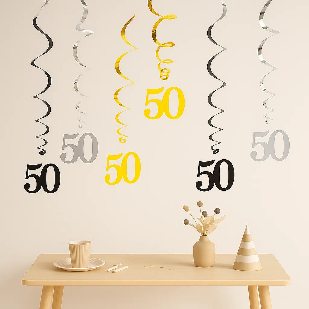 Guirlandes Anniversaire Suspendues 50 Ans Design