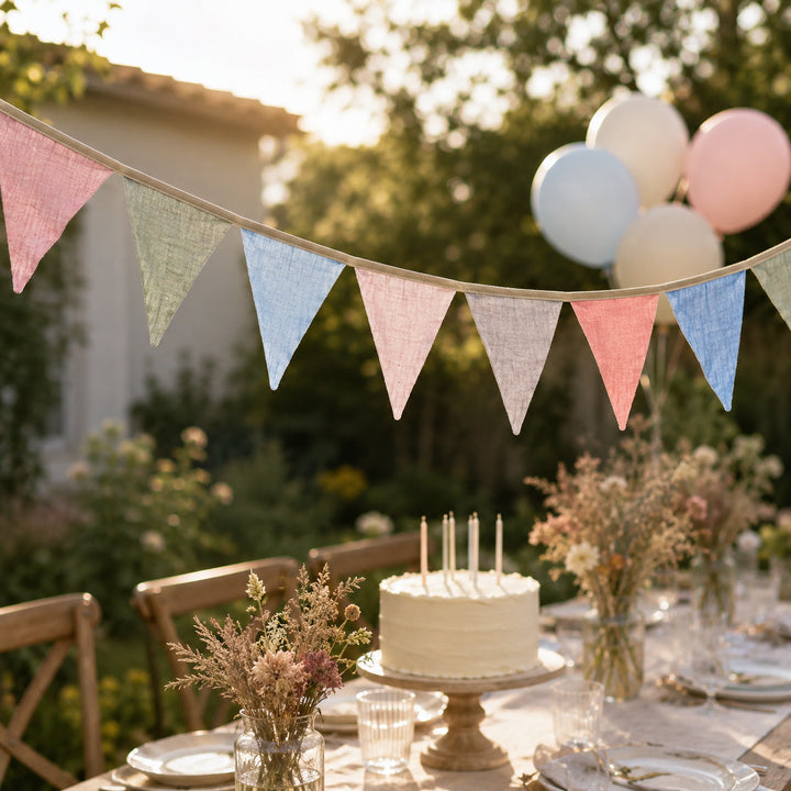 Guirlandes Anniversaire en Tissu 