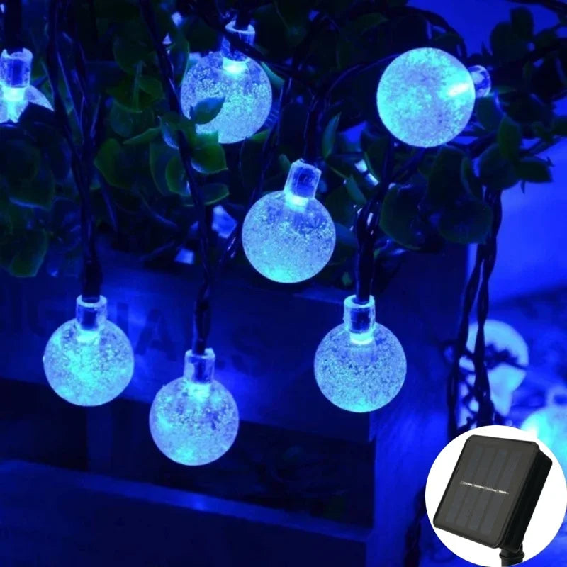Guirlandes Lumineuse Solaire Bleue Design