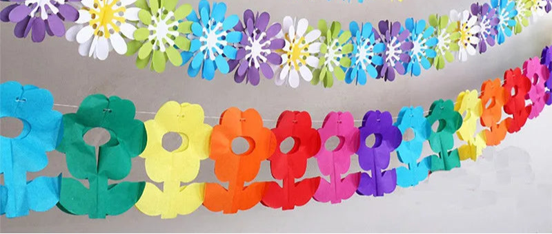 Guirlande Anniversaire en Papier Fleurs Pratique