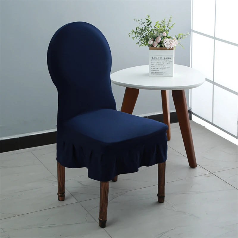 Housse Bleue Chic pour Chaise Mariage Raffiné