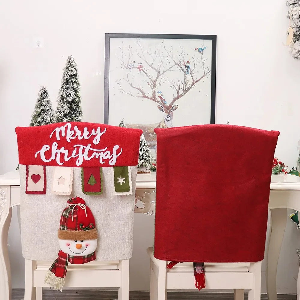 Housse de Chaise 3D Bonhomme de Neige Design