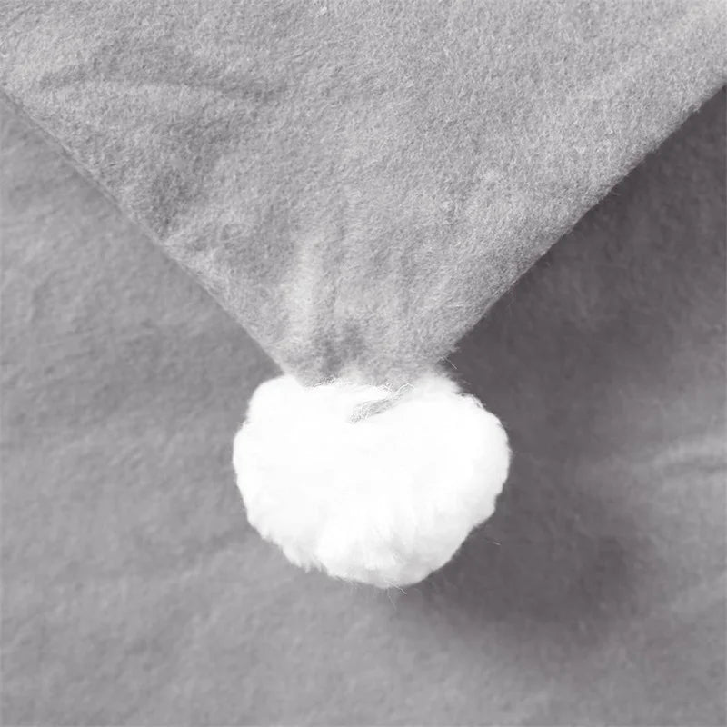 Housse de Chaise Chapeau Noël Grise Chic