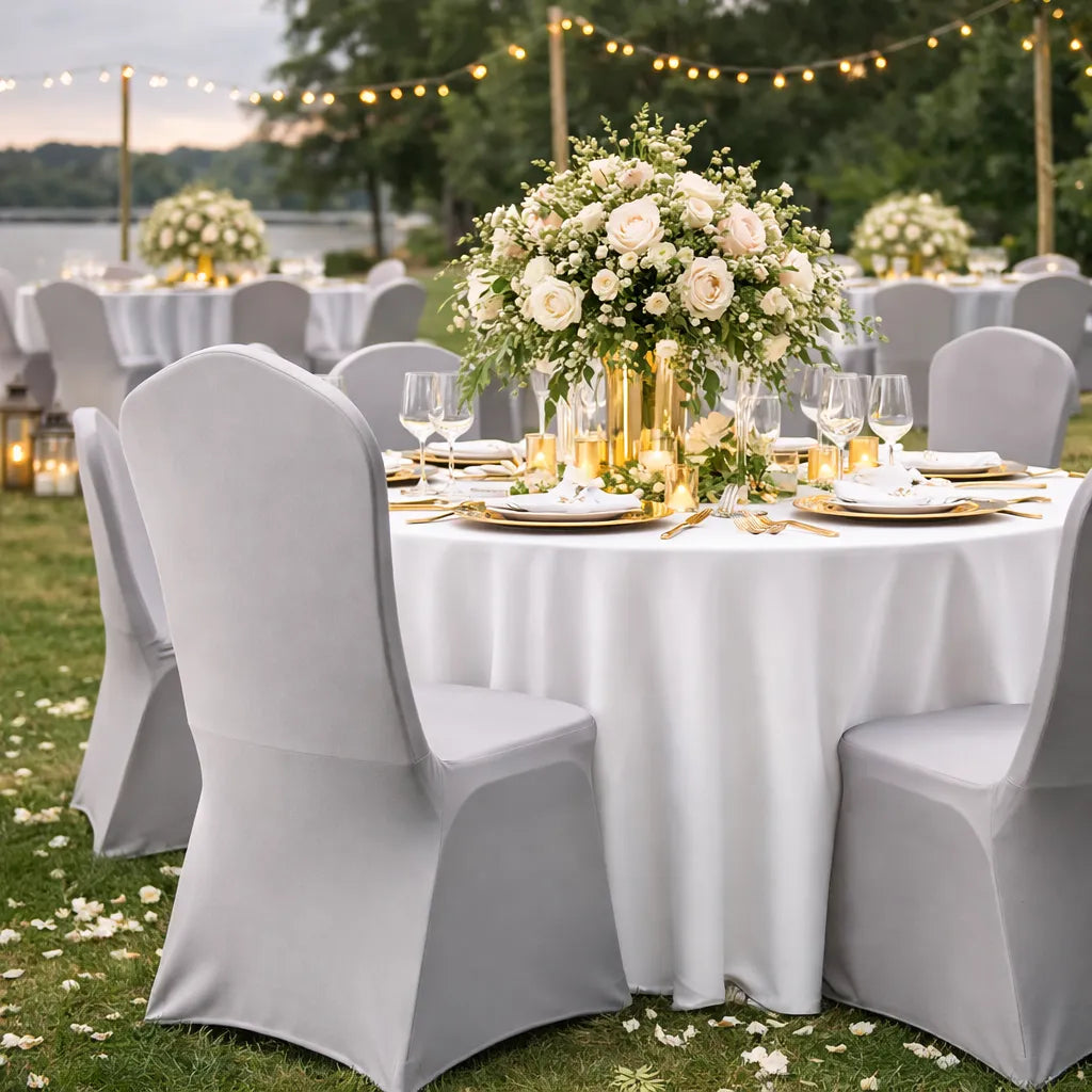 Housse de Chaise Grise Décorative