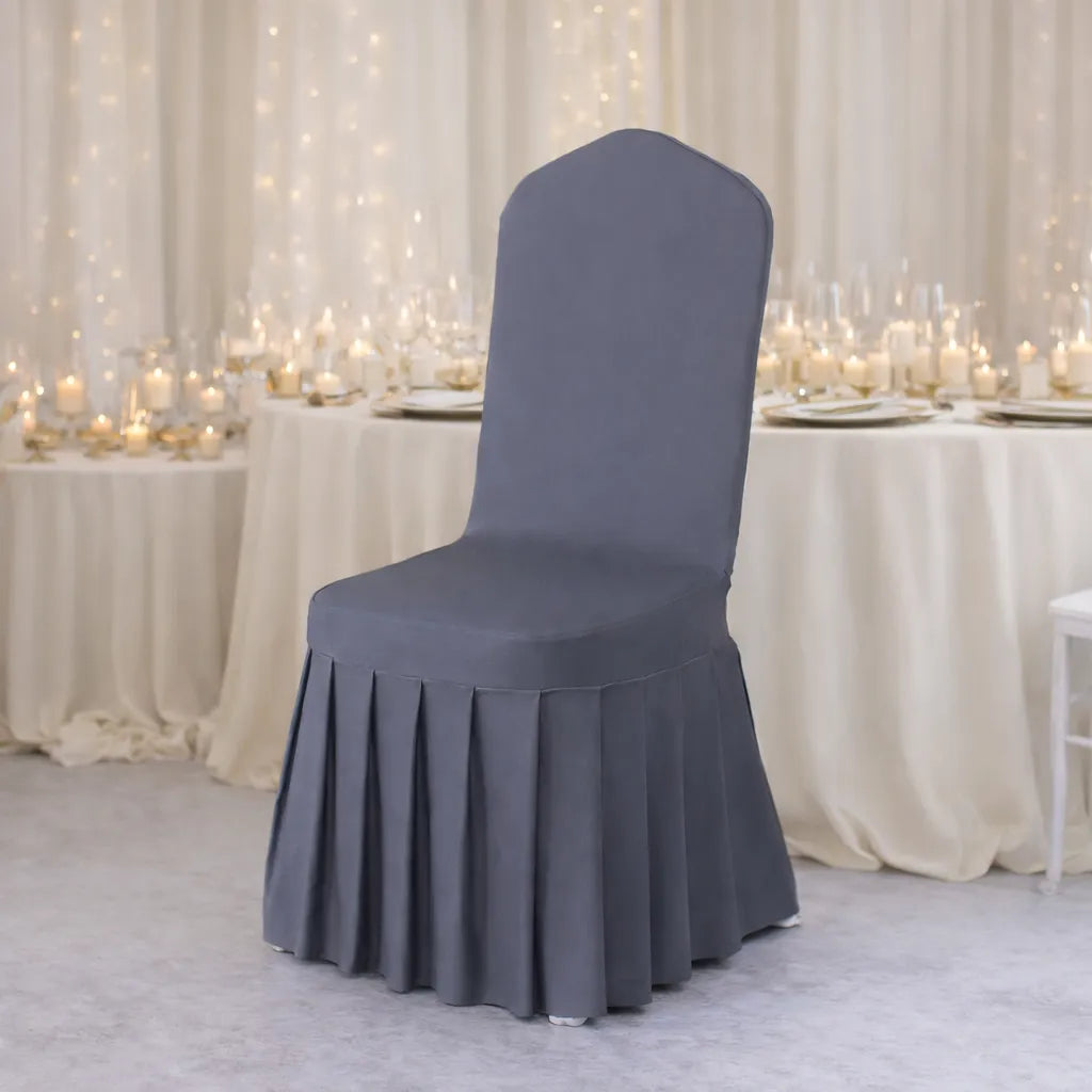 Housse de Chaise Grise Mariage