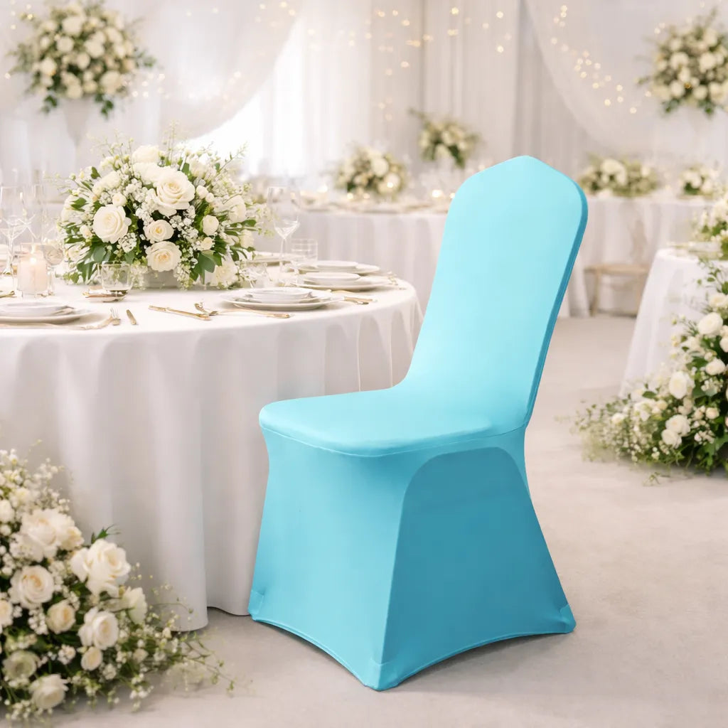 Housse de Chaise Mariage Bleue Extensible