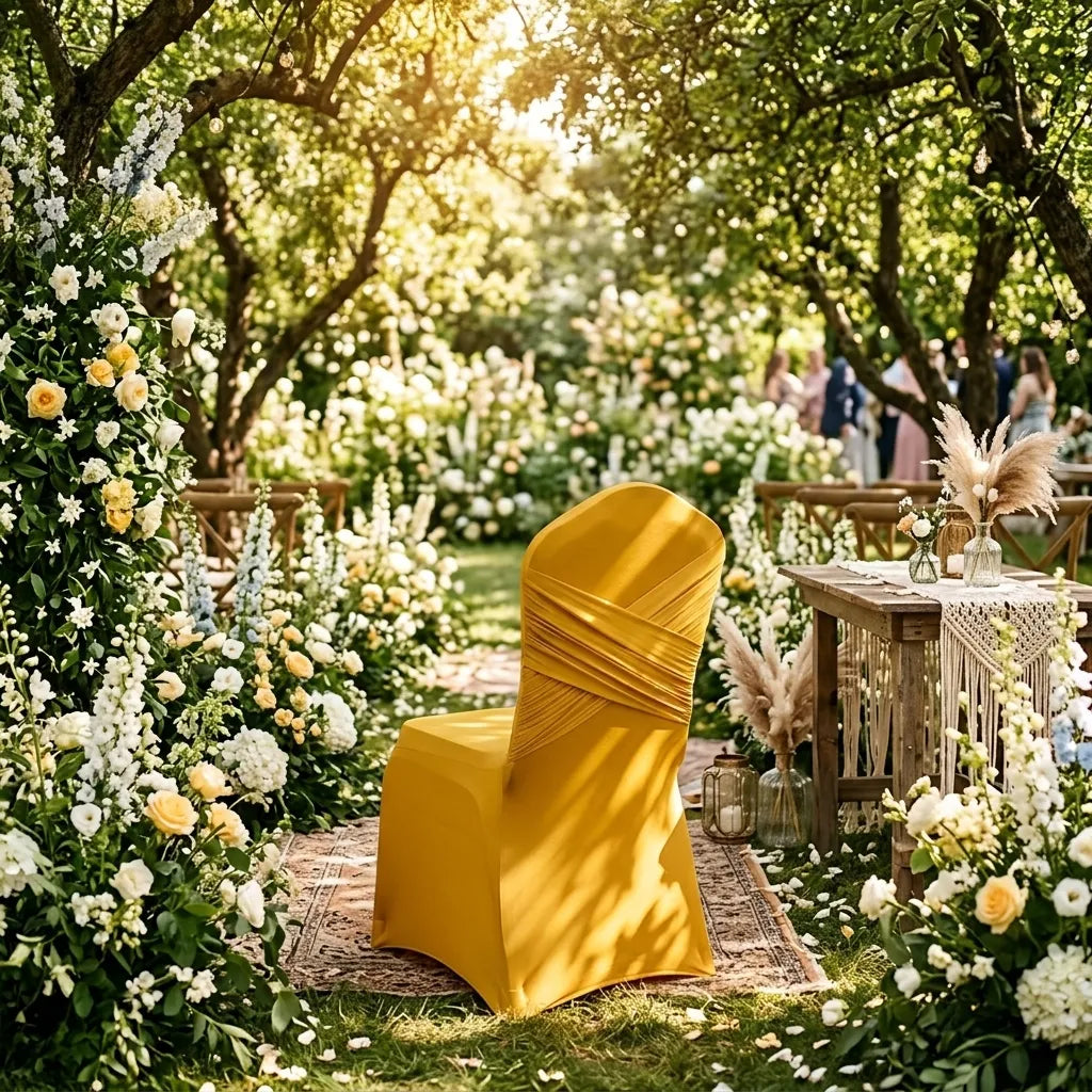 Housse de Chaise Mariage Décorative Unique