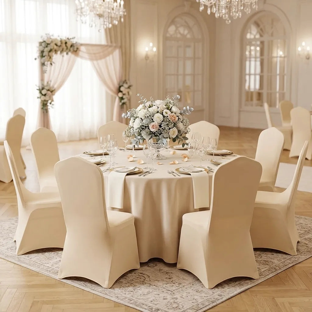 Housse de Chaise Mariage Elégante Epurée Moderne