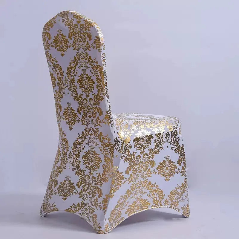 Housse de Chaise Mariage Extensible Dorée Unique
