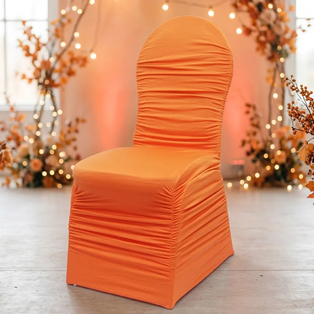 Housse de Chaise Mariage Orange Design