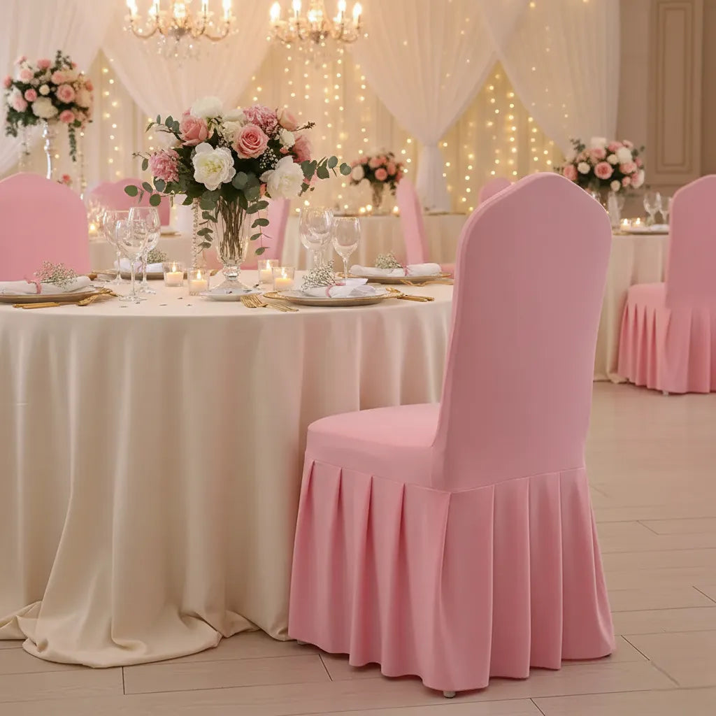 Housse de Chaise Mariage Rose
