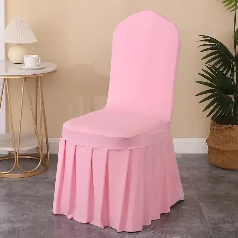Housse de Chaise Mariage Rose Elégant