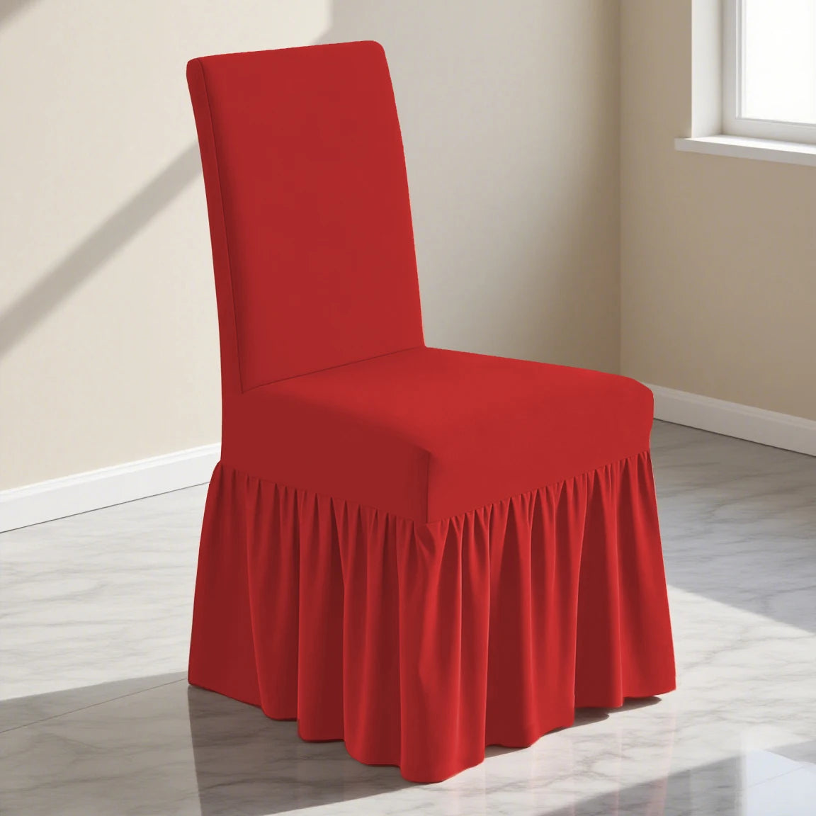 Housse de Chaise Mariage Rouge Elégante Unique