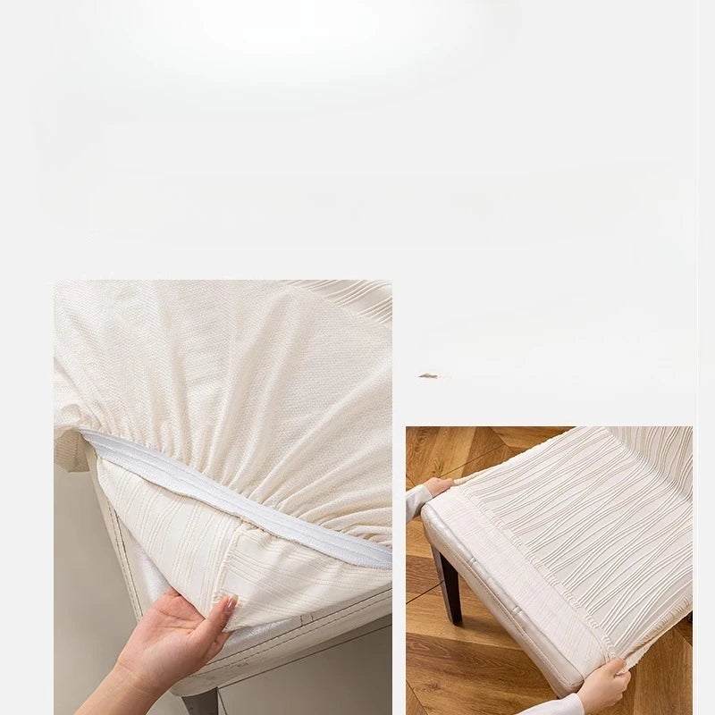 Housse de Chaise Mariage Texturée avec Jupe Raffiné