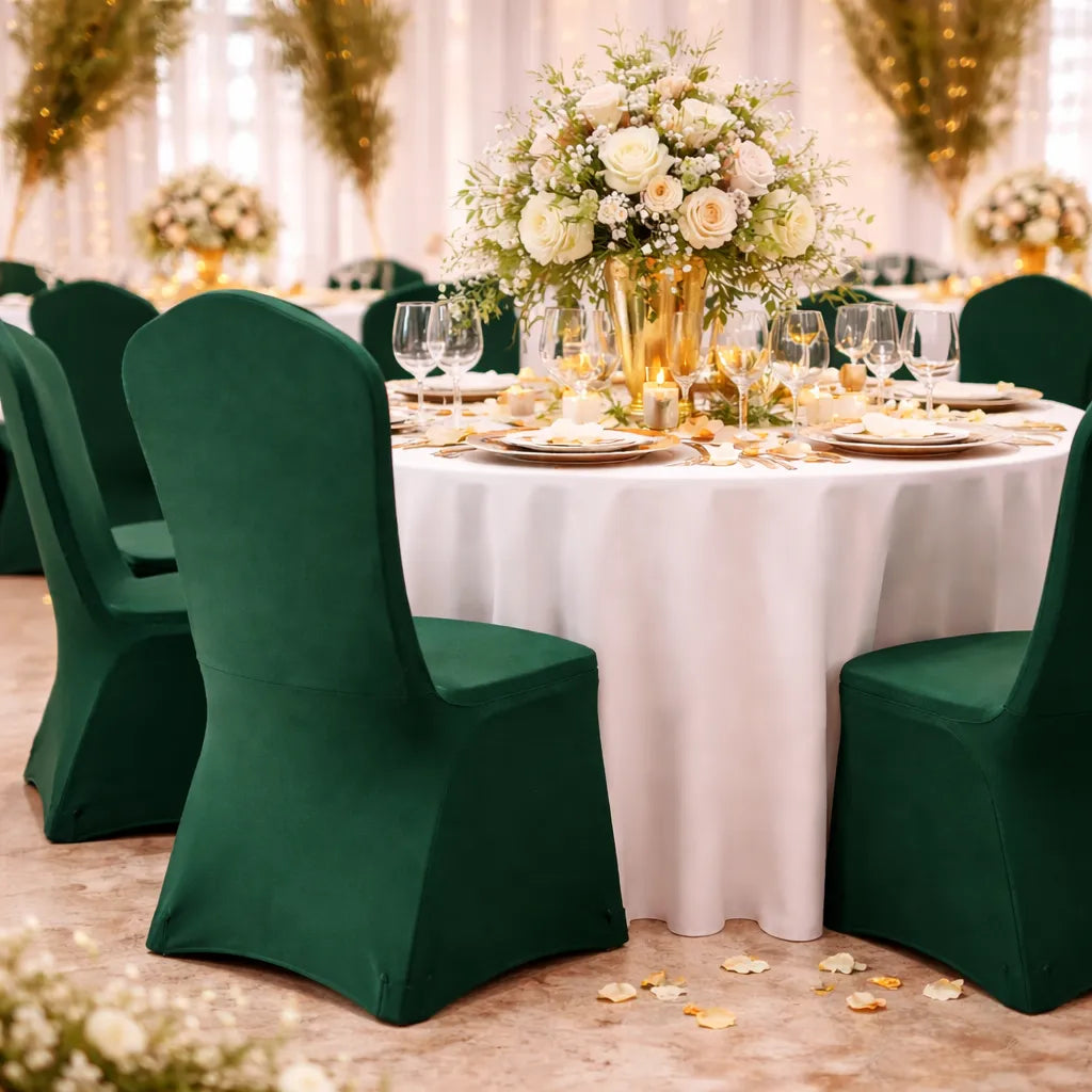 Housse de Chaise Mariage Vert Emeraude