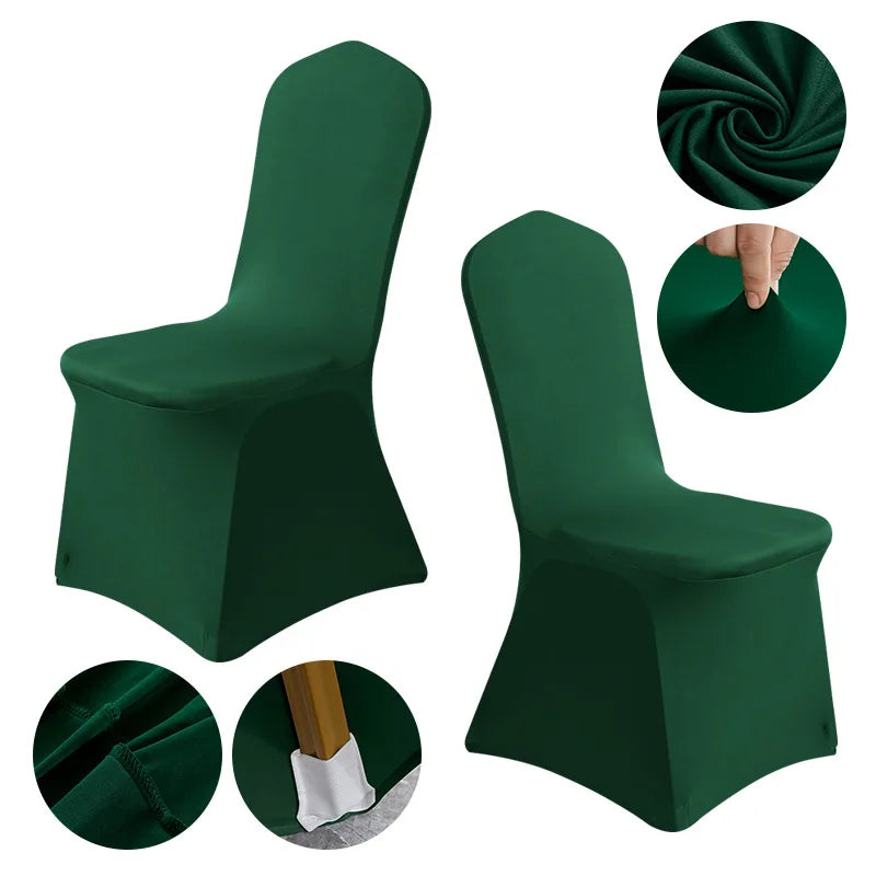 Housse de Chaise Mariage Vert Emeraude Chic