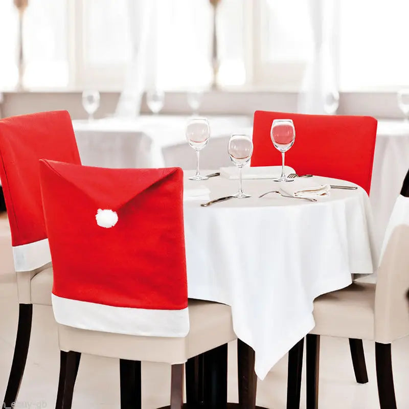 Housse de Chaise Noël Rouge Père Noël