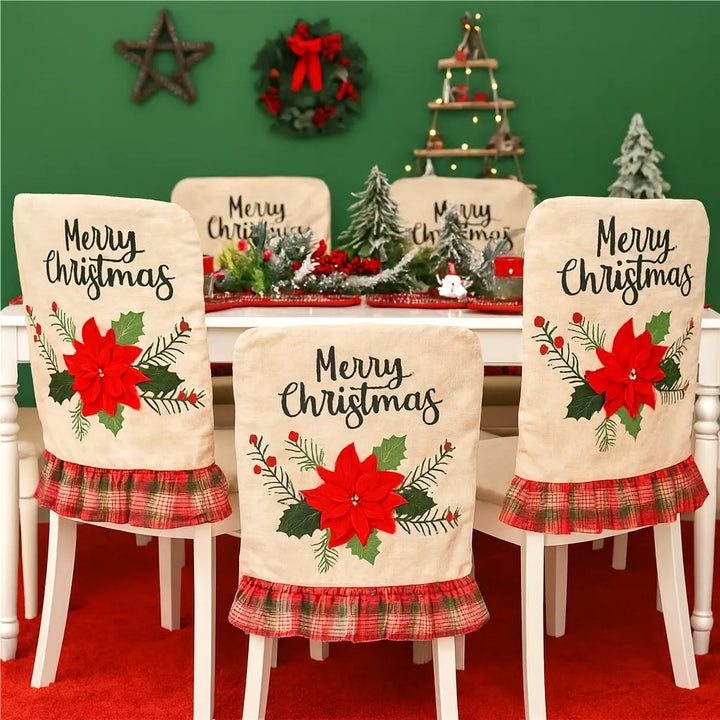 Housse de Chaise Noël Élégante