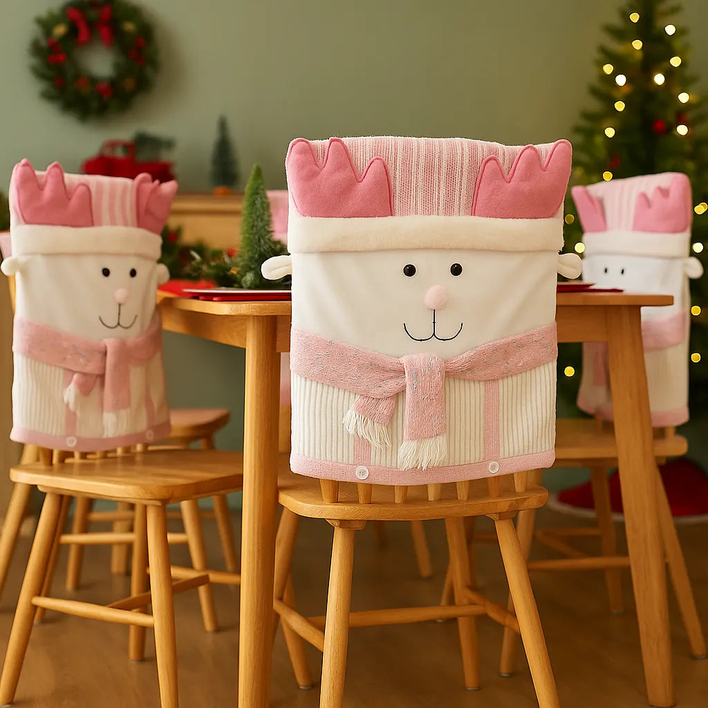 Housse de Chaise Rose Noël