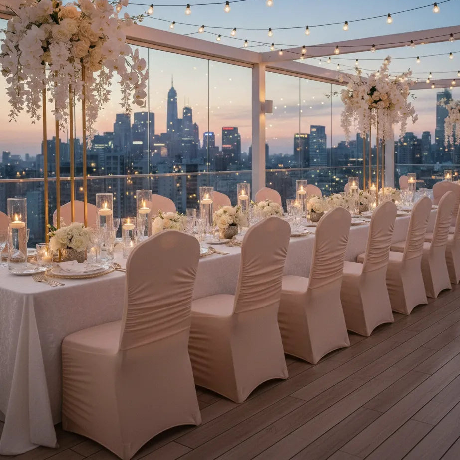 Housse de Chaise Universelle Champagne