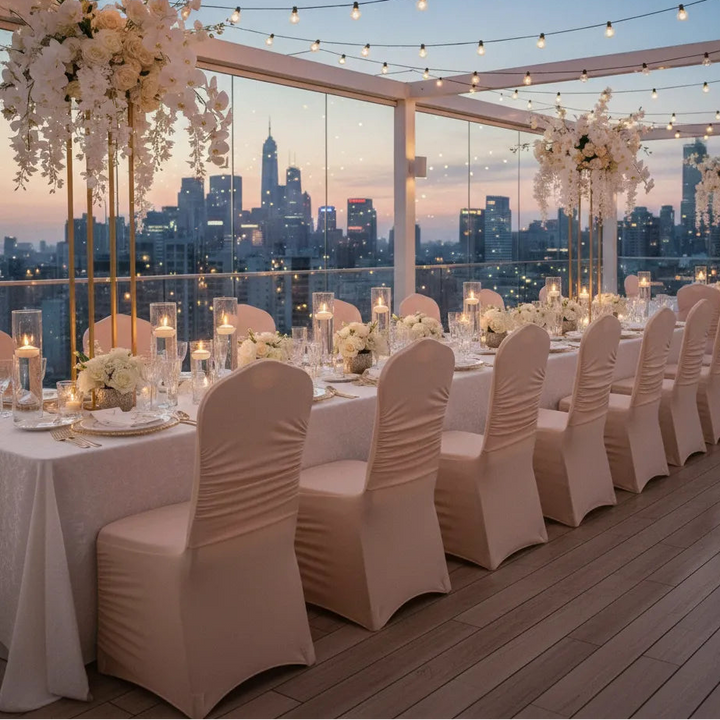 Housse de Chaise Universelle Champagne