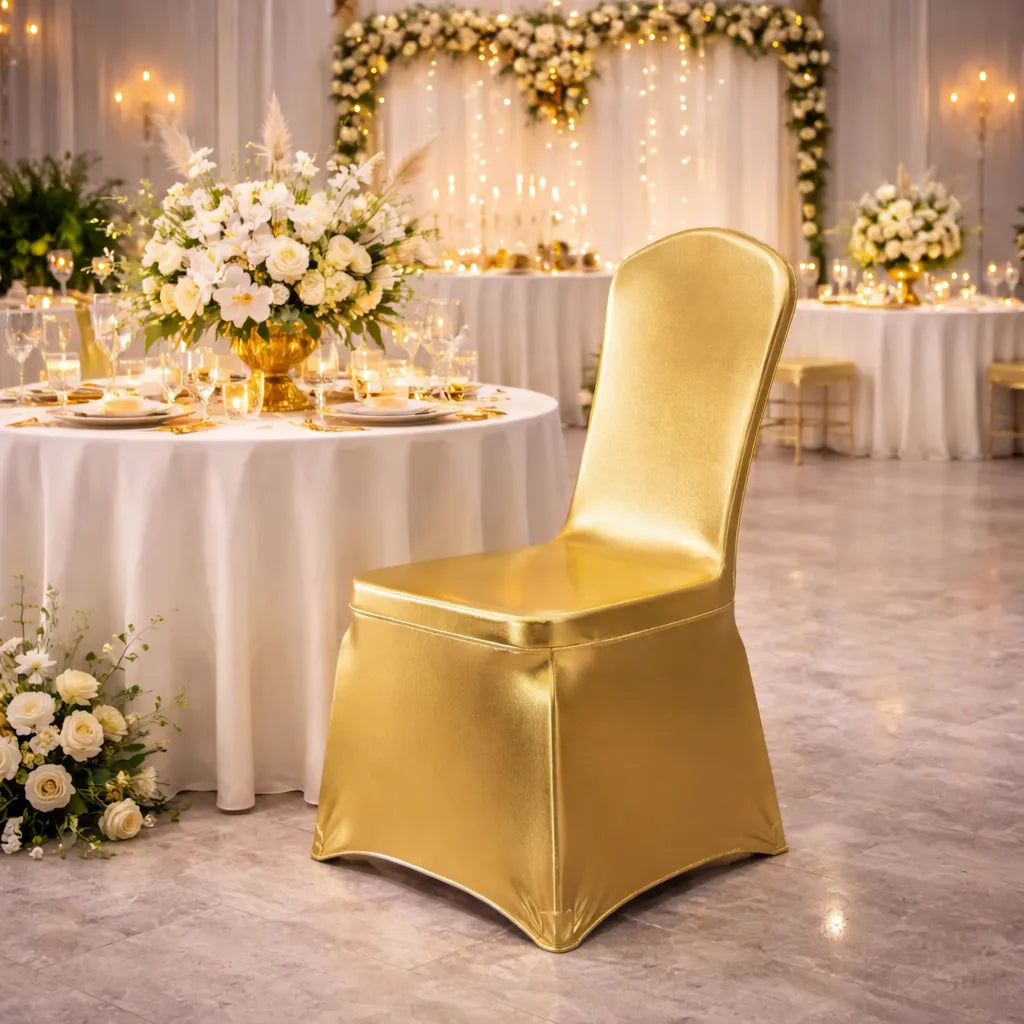 Housse de chaise Dorée Elastique