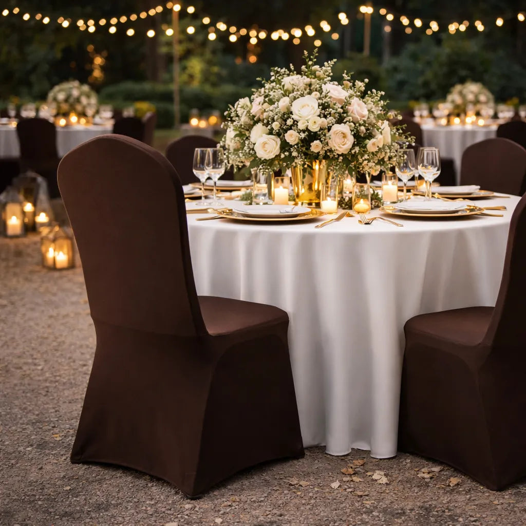 Housse pour Chaise Pliante Marron