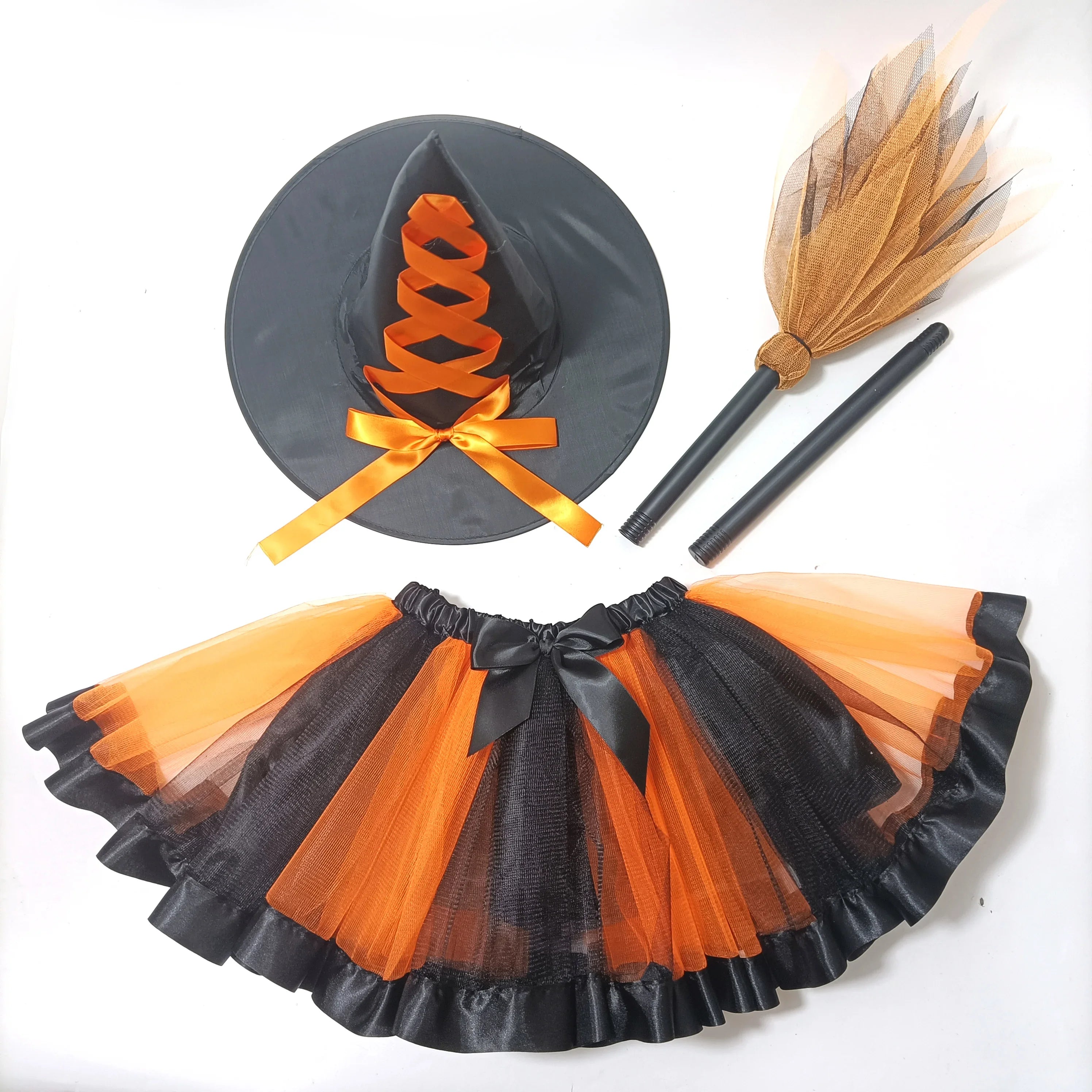 Jupe Sorcière Orange Avec Accessoires stylé