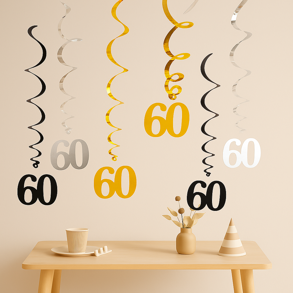 Guirlandes Anniversaire Suspendues 60 Ans 